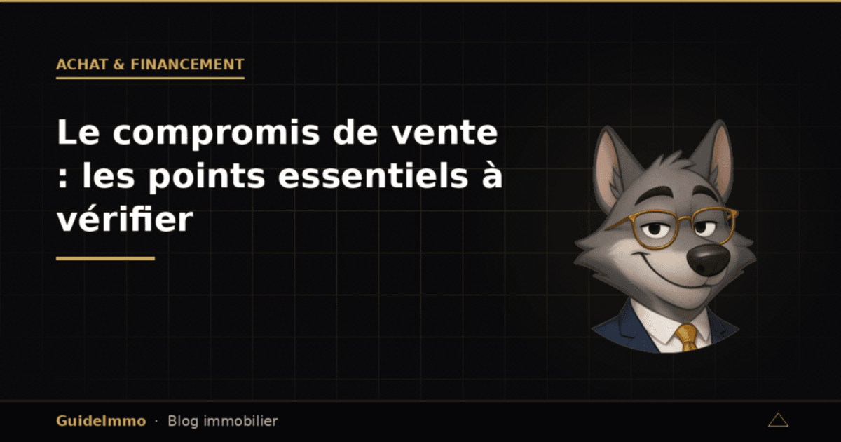 Le compromis de vente : les points essentiels à vérifier