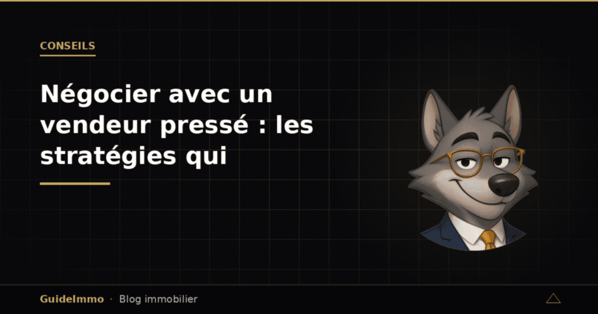 Négocier avec un vendeur pressé : les stratégies qui marchent